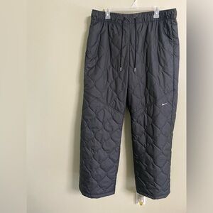 NWT$90 Nike Sportswear Essential Women’s Quilted High-Rise Pants Size XL Black